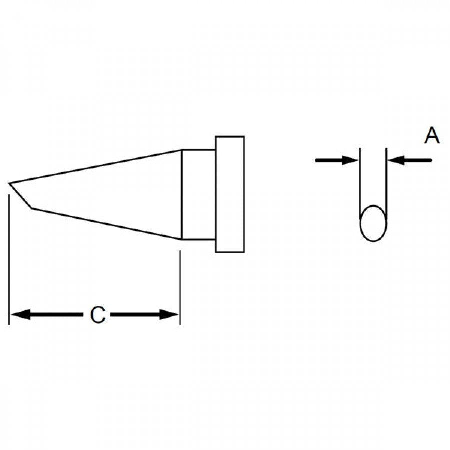 LTBB45 - Round tip sloped 45° - 2.4 mm / 17.0 mm (GW-LTBB/45) LTBB45 - Round tip sloped 45° - 2.4 mm / 17.0 mm (GW-LTBB/45)